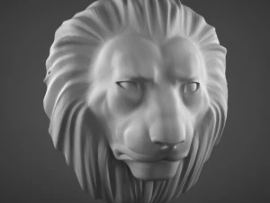 lion head sculpture cnc 3D Model