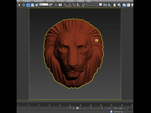 lion head sculpture cnc 3D Model