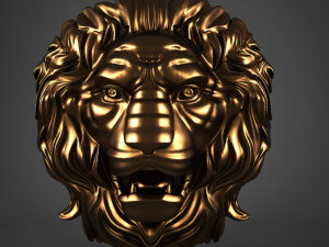 lion head sculpture cnc 3D Model