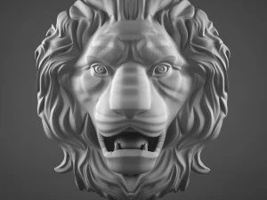 lion head sculpture cnc 3D Model