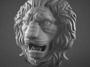 lion head sculpture cnc 3D Model