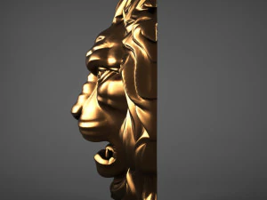 lion head sculpture cnc 3D Model