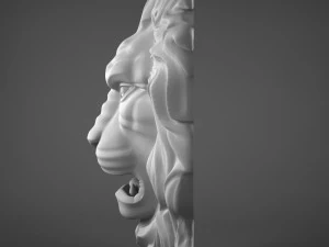 lion head sculpture cnc 3D Model