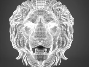 lion head sculpture cnc 3D Model