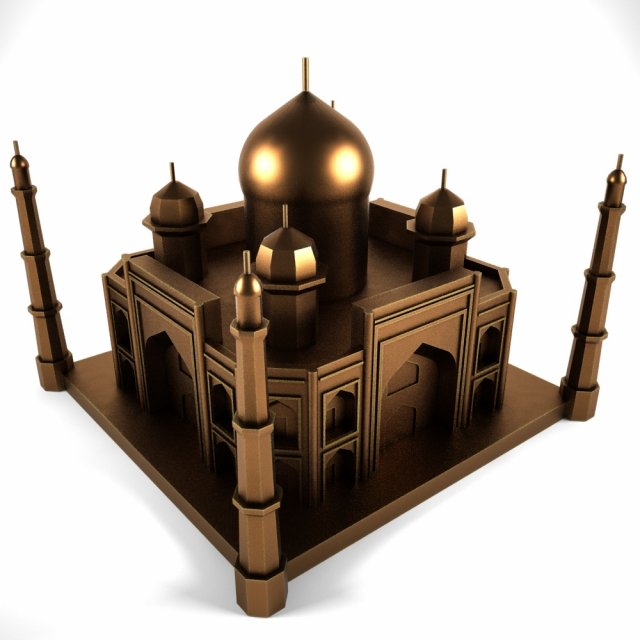 taj mahal Model 3D .c4d .max .obj .3ds .fbx .stl .blend 
