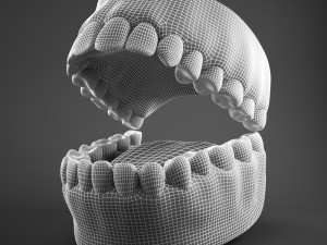 realistic mouth teeth tongue Model 3D