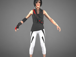 asian woman Modelo 3D