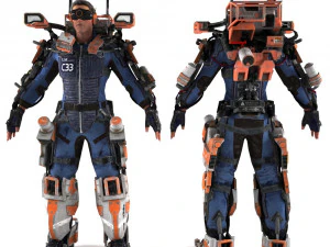 外骨格男 3Dモデル