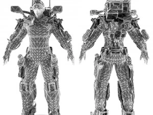 외골격 남자 3D 모델