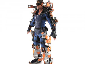 외골격 남자 3D 모델