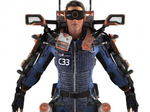 외골격 남자 3D 모델