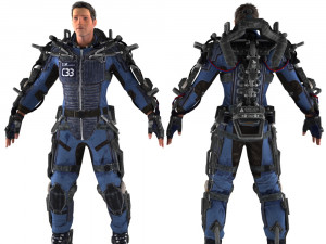 exoskeleton man 3D मॉडल