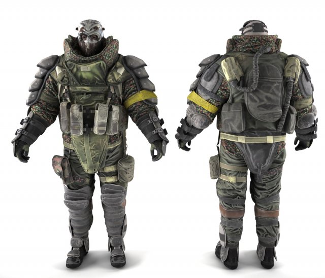armored soldier 3D Модель .c4d .max .obj .3ds .fbx .stl .blend 