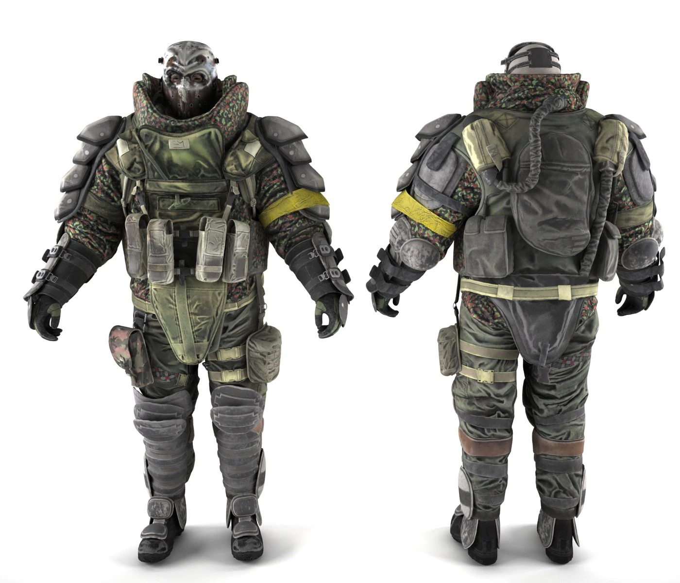 opancerzony żołnierz Model 3D .c4d .max .obj .3ds .fbx .stl .blend 