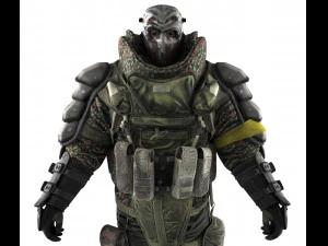 opancerzony żołnierz Model 3D