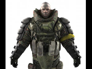 opancerzony żołnierz Model 3D