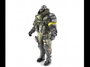 opancerzony żołnierz Model 3D