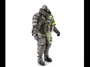 opancerzony żołnierz Model 3D