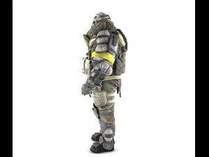 opancerzony żołnierz Model 3D