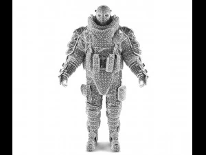 opancerzony żołnierz Model 3D