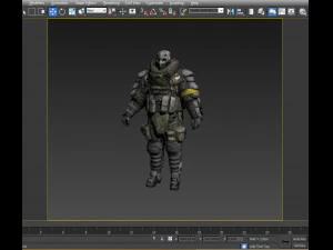 opancerzony żołnierz Model 3D