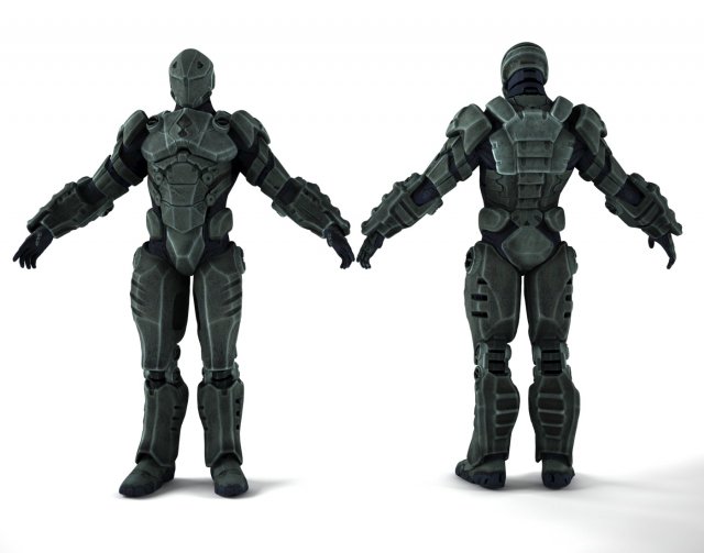 sci-fi soldier 3D Модель .c4d .max .obj .3ds .fbx .stl .blend 