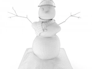 mu&ntilde;eco de nieve Modelo 3D