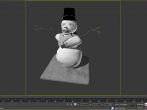 mu&ntilde;eco de nieve Modelo 3D