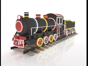 christmas train Model 3D