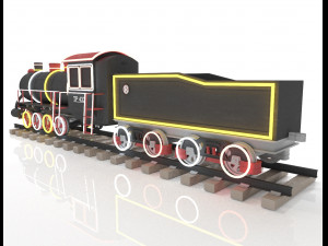 christmas train Model 3D