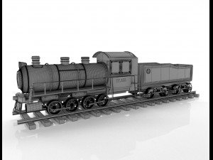christmas train Model 3D