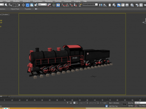 christmas train Model 3D