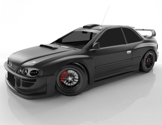 subaru impreza 3D 模型 .c4d .max .obj .3ds .fbx .stl .blend 
