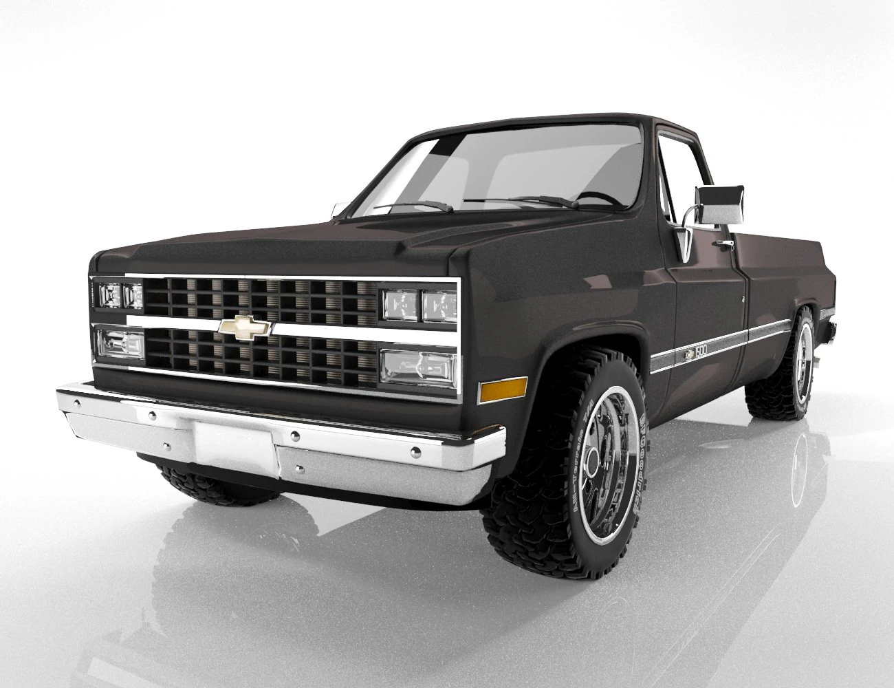 chevrolet c-k 1985 3D Model .c4d .max .obj .3ds .fbx .stl .blend