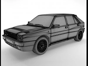 lancia delta hf integrali 3D Model
