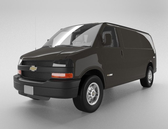 van chevrolet express 3D Model .c4d .max .obj .3ds .fbx .stl .blend 