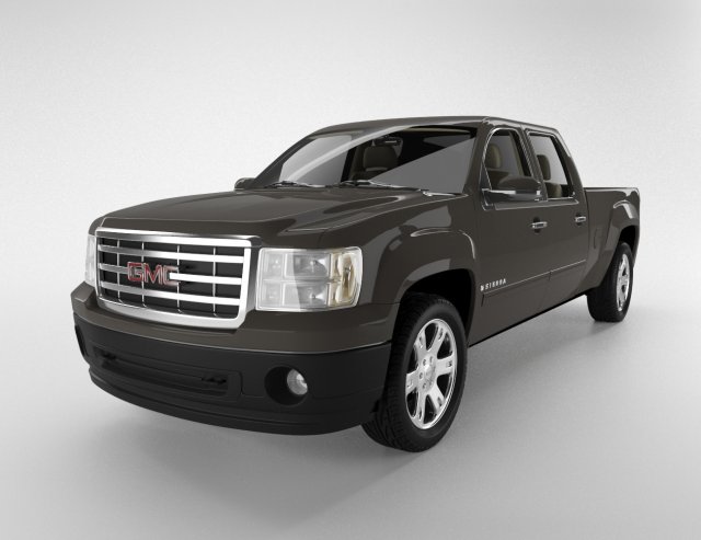 gmc sierra crewcab 2013 3D 模型 .c4d .max .obj .3ds .fbx .stl .blend 