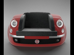 car sofa -fiat 500 r 3D Model