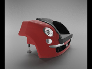 car sofa -fiat 500 r Model 3D