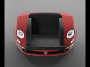 car sofa -fiat 500 r Model 3D