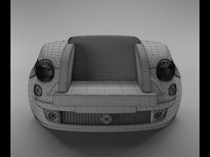car sofa -fiat 500 r Model 3D