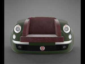 car sofa -fiat 500 r 3D-Modell