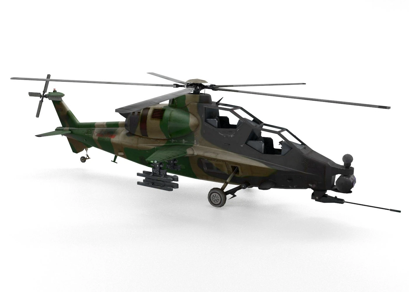 caic z-10 helicopter 3D Model .c4d .max .obj .3ds .fbx .stl .blend 