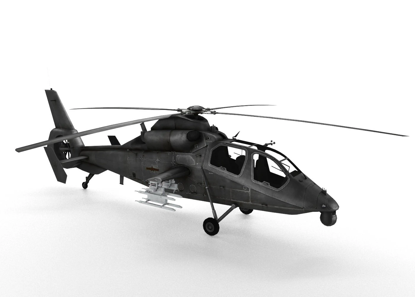 harbin z-19 3D Model .c4d .max .obj .3ds .fbx .stl .blend 