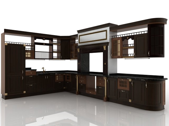 kitchen 3D Model .c4d .max .obj .3ds .fbx .stl .blend 