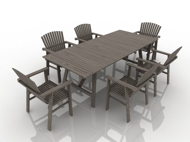 table with chairs Modelo 3D .c4d .max .obj .3ds .fbx .stl .blend