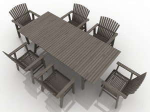 table with chairs Modelo 3D