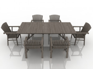 table with chairs Modelo 3D