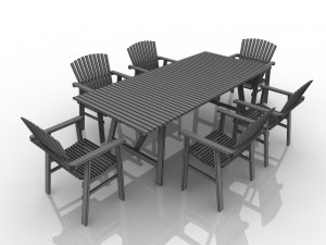 table with chairs Modelo 3D