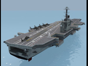 cvn-69 aircraft carrier Model 3D
